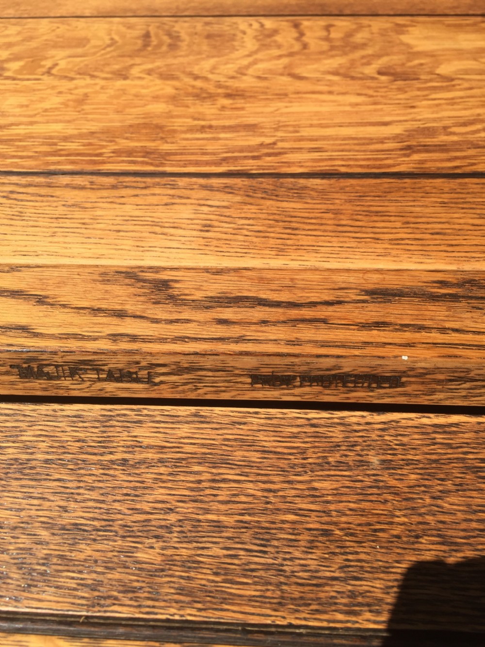 14 seater oak extending dining table on turned baluster legs  View XVI