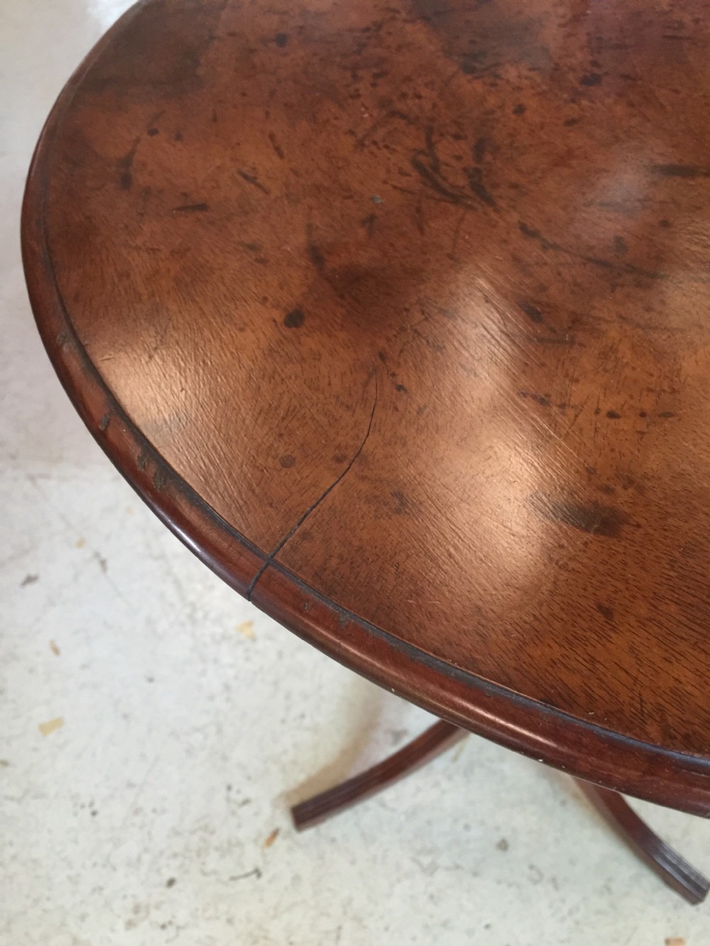 Early Nineteenth century mahogany wine table on splayed tripod base  View IX