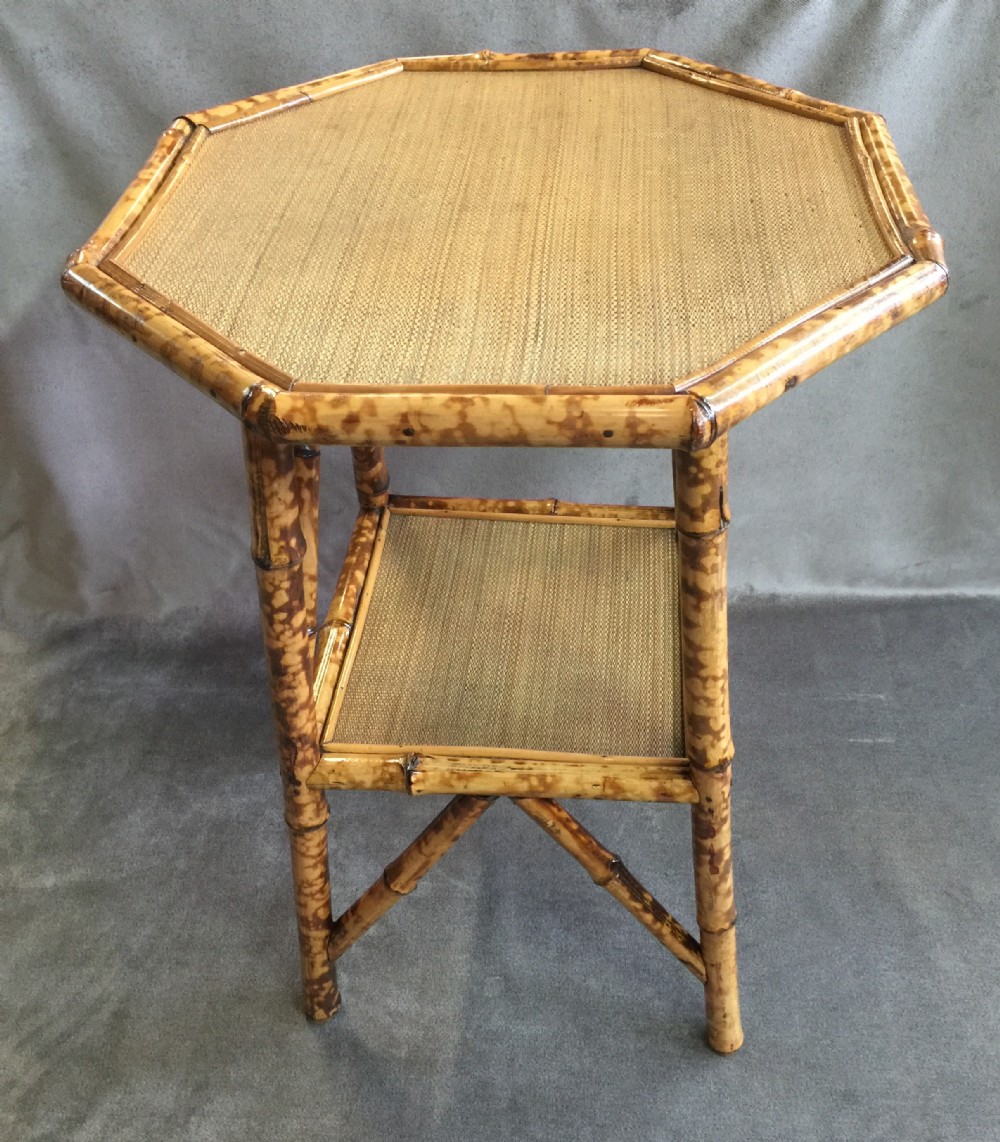 Octagonal late nineteenth century bamboo occasional table 