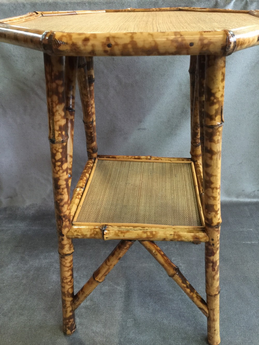 Octagonal late nineteenth century bamboo occasional table  View III