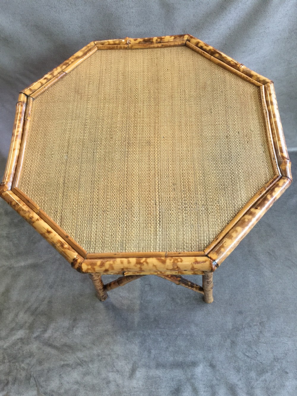 Octagonal late nineteenth century bamboo occasional table  View V