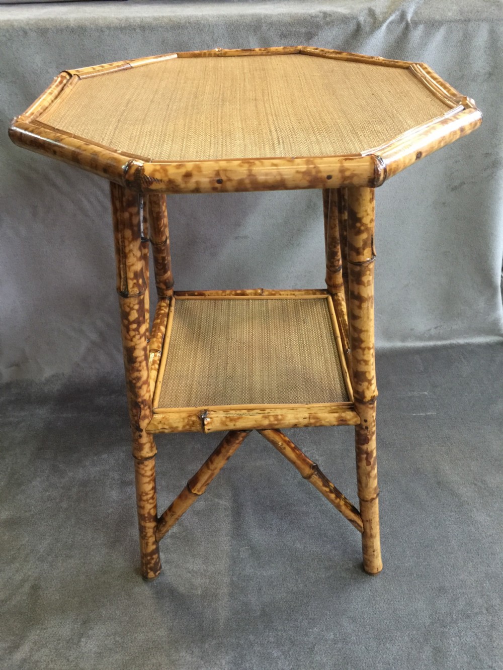 Octagonal late nineteenth century bamboo occasional table  View VI