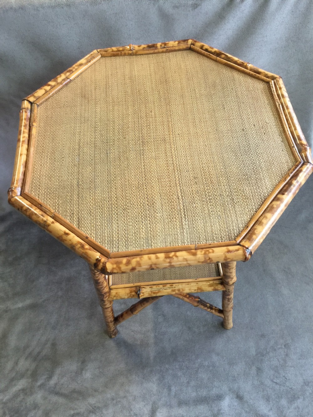 Octagonal late nineteenth century bamboo occasional table  View VII