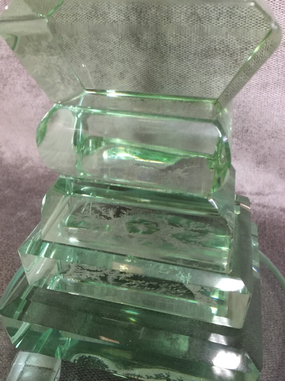 Rare Ravenhead Glass test piece 1913 View VI