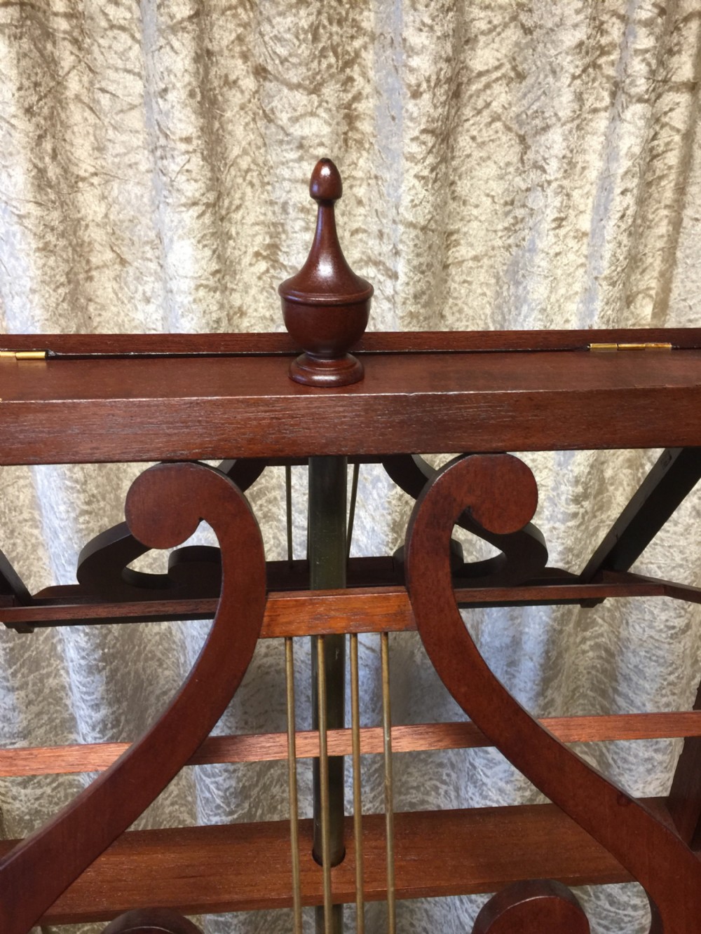 Nineteenth century mahogany adjustable two sided music stand  View IV