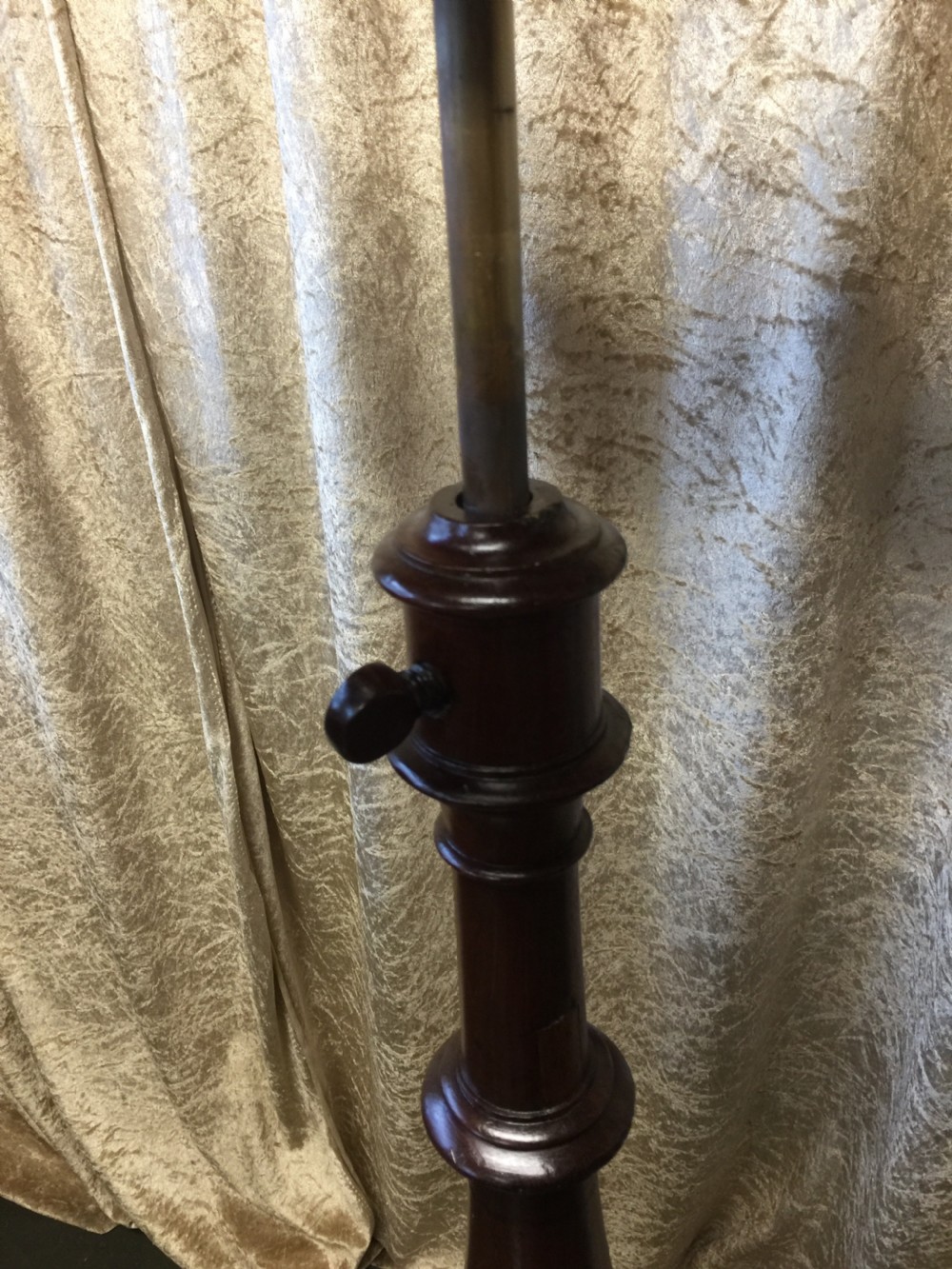 Nineteenth century mahogany adjustable two sided music stand  View VI
