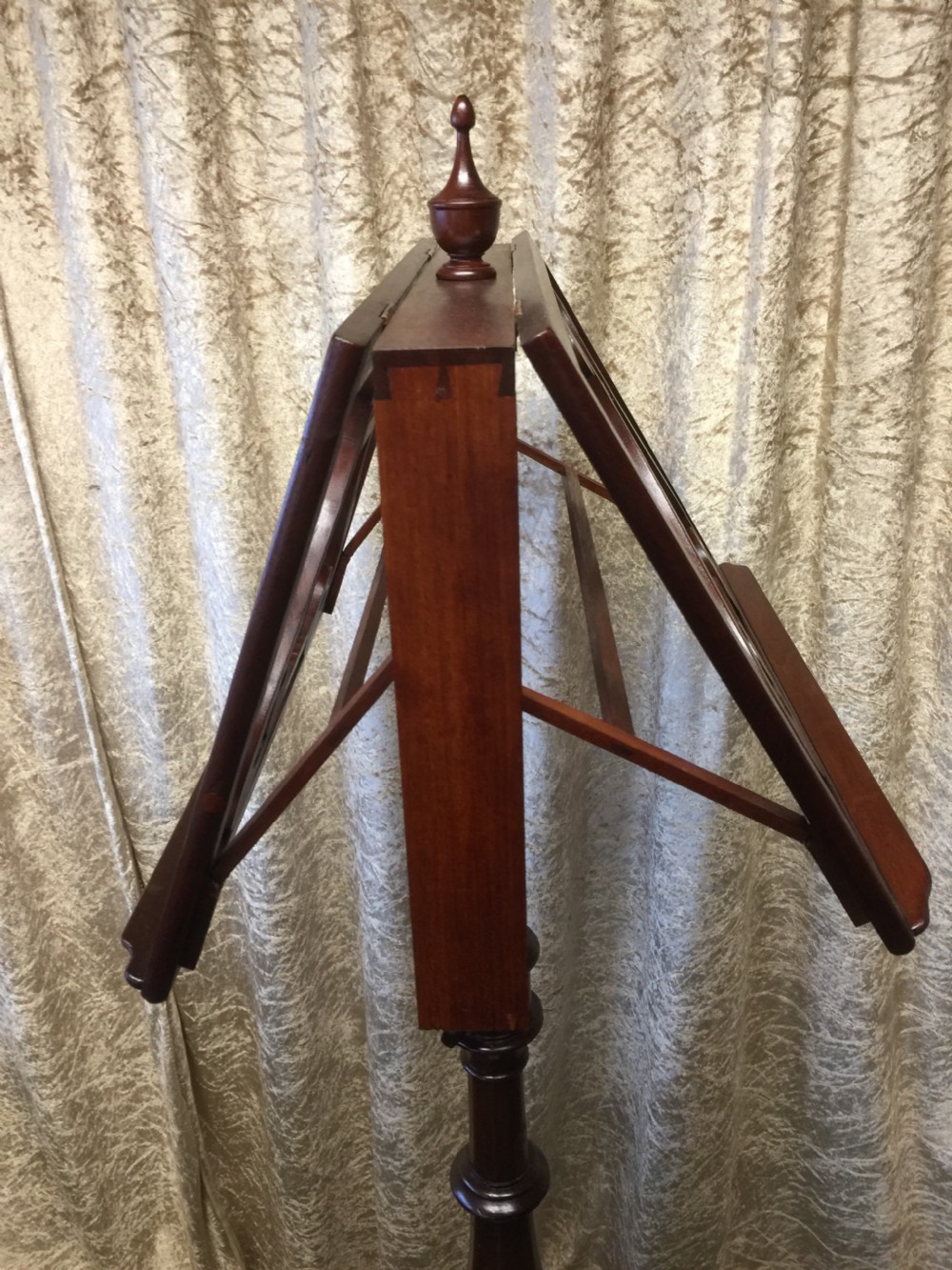 Nineteenth century mahogany adjustable two sided music stand  View VIII