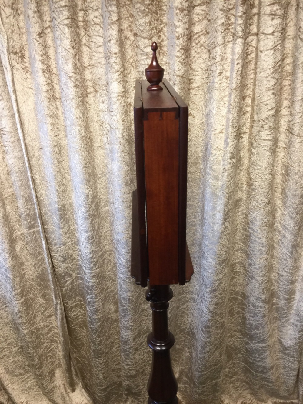 Nineteenth century mahogany adjustable two sided music stand  View IX