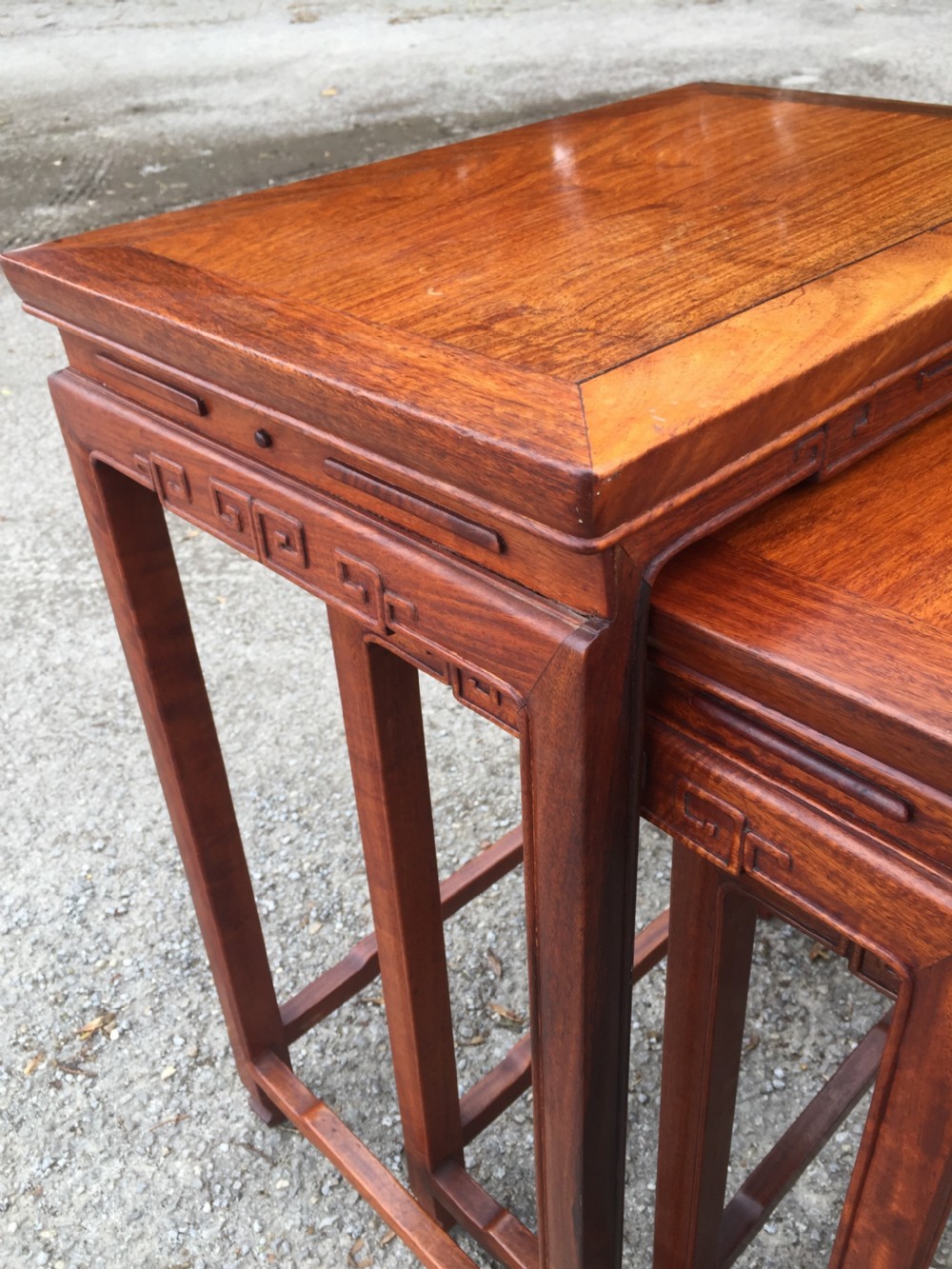 Quartetto of hardwood Chinese tables circa 1920 View IV