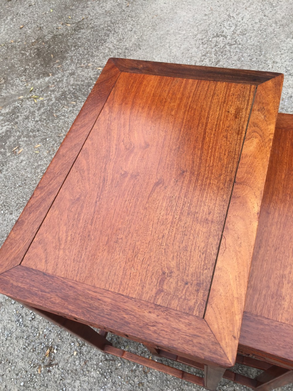 Quartetto of hardwood Chinese tables circa 1920 View V