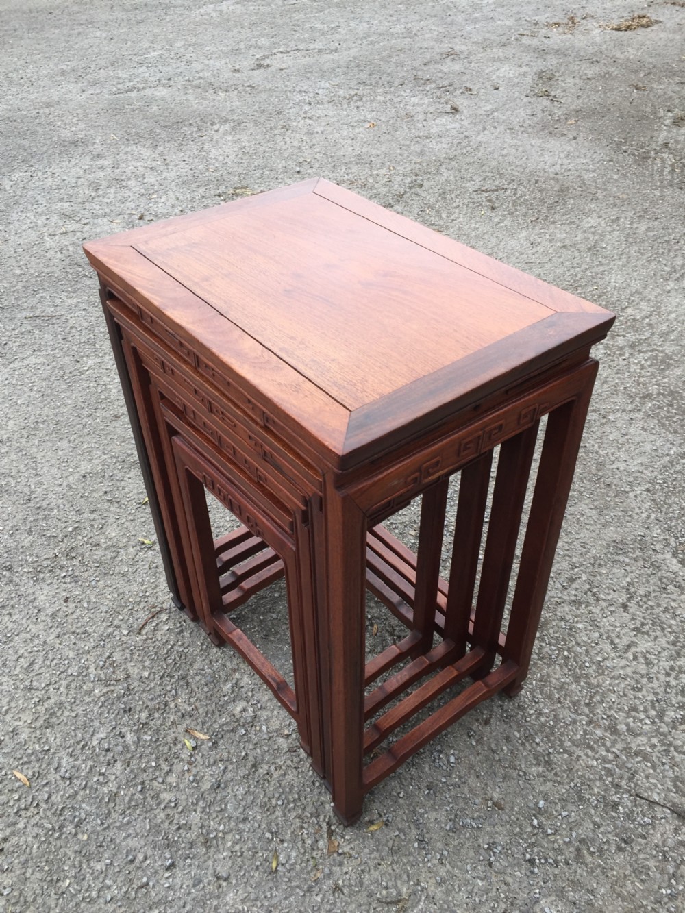 Quartetto of hardwood Chinese tables circa 1920 View VII