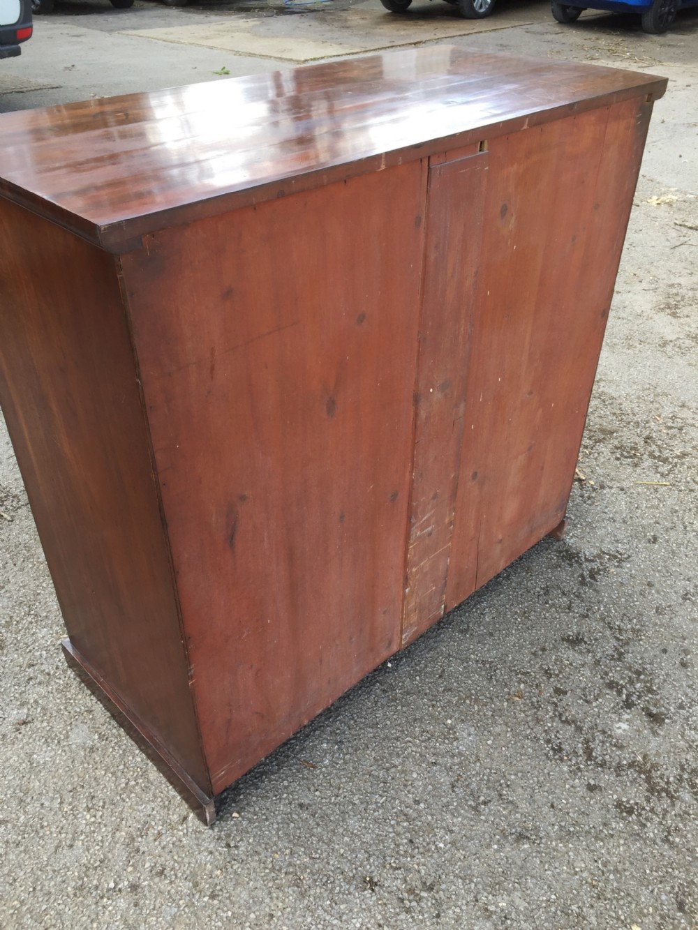 Nineteenth century flame mahogany five height chest of drawers  View IX