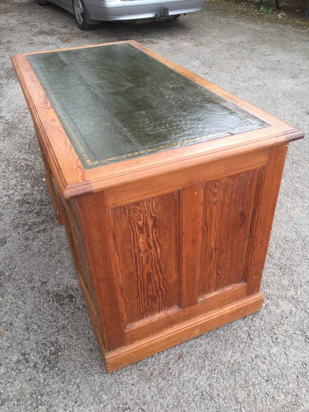 Nineteenth century solid pine teachers desk  View VI