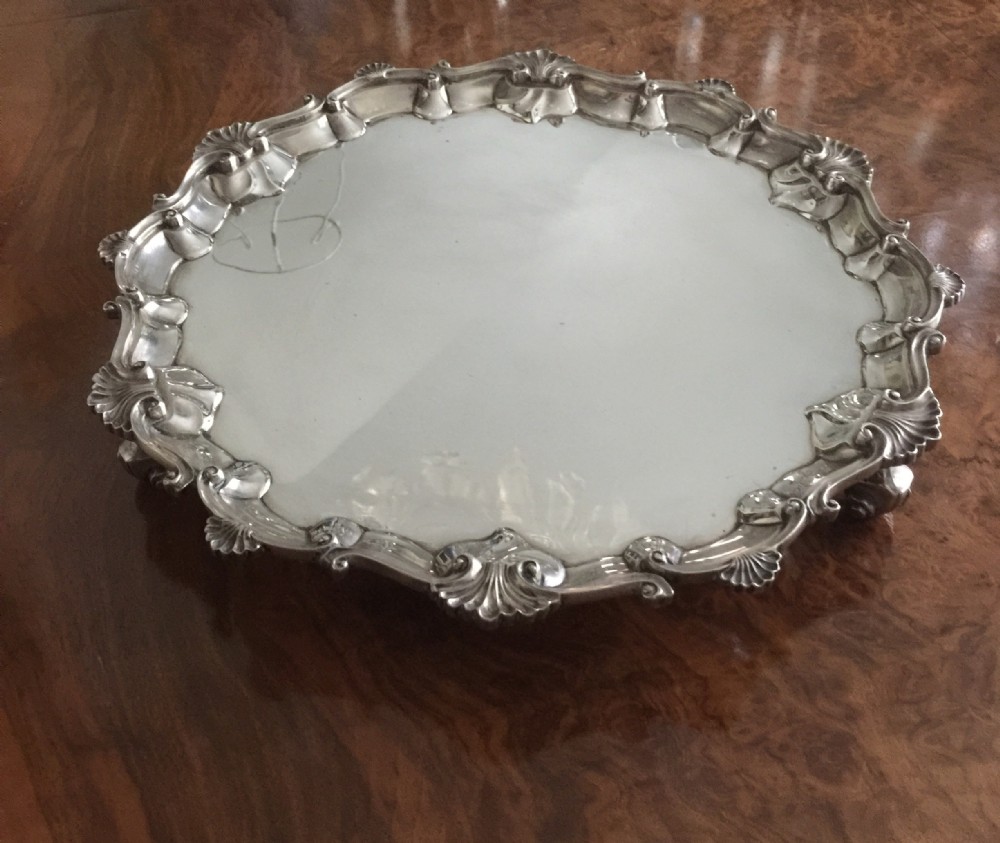 Silver tray London 1898 Charles Stuart Harris  approx 980 gm