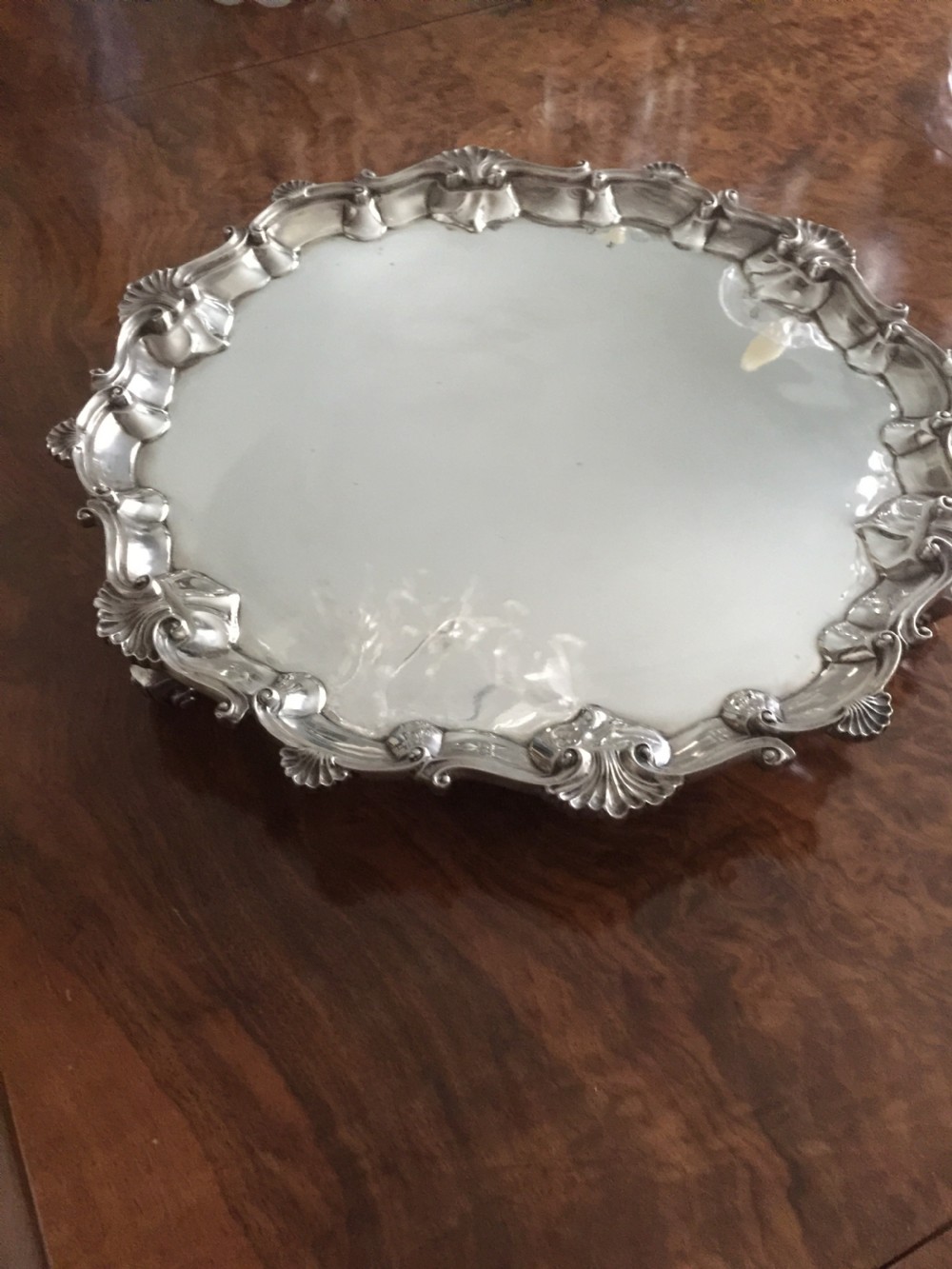 Silver tray London 1898 Charles Stuart Harris  approx 980 gm View IV