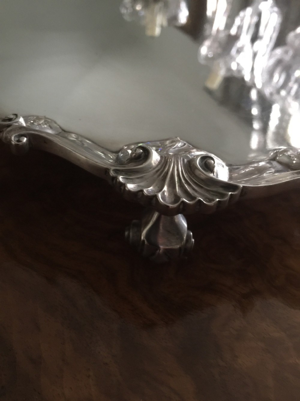 Silver tray London 1898 Charles Stuart Harris  approx 980 gm View IX