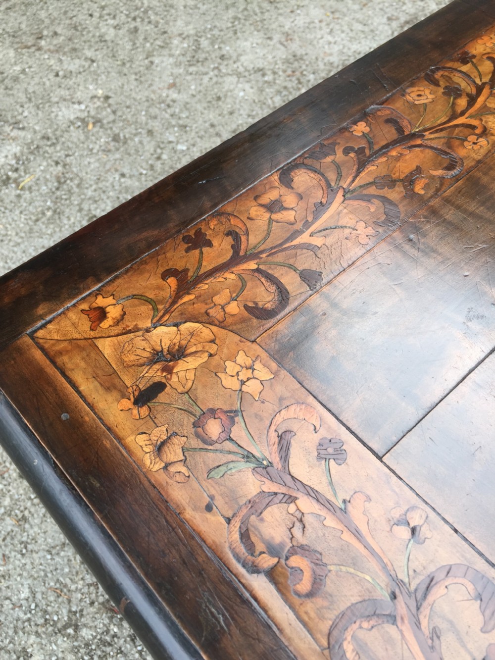 Eighteenth century Flemish marquetry side table  View XI