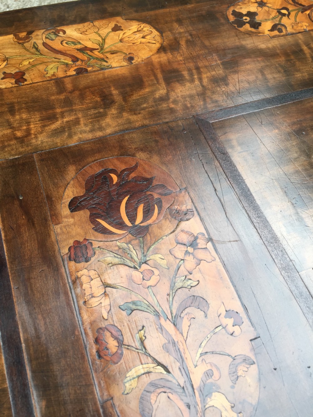 Eighteenth century Flemish marquetry side table  View XIII