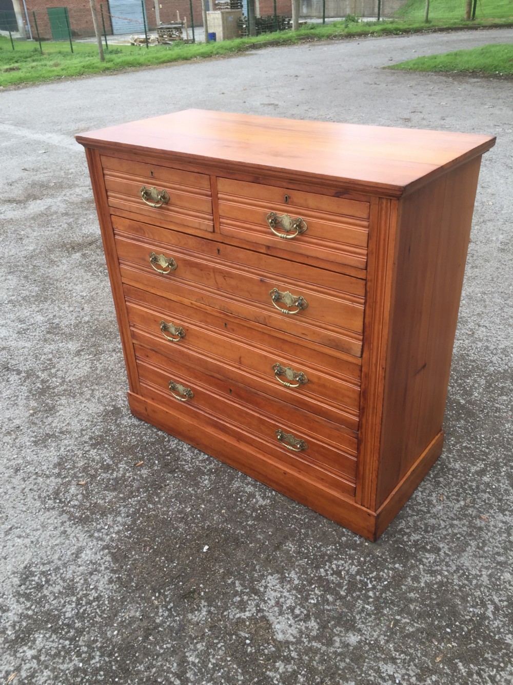Nineteenth century satin walnut chest of drawers 