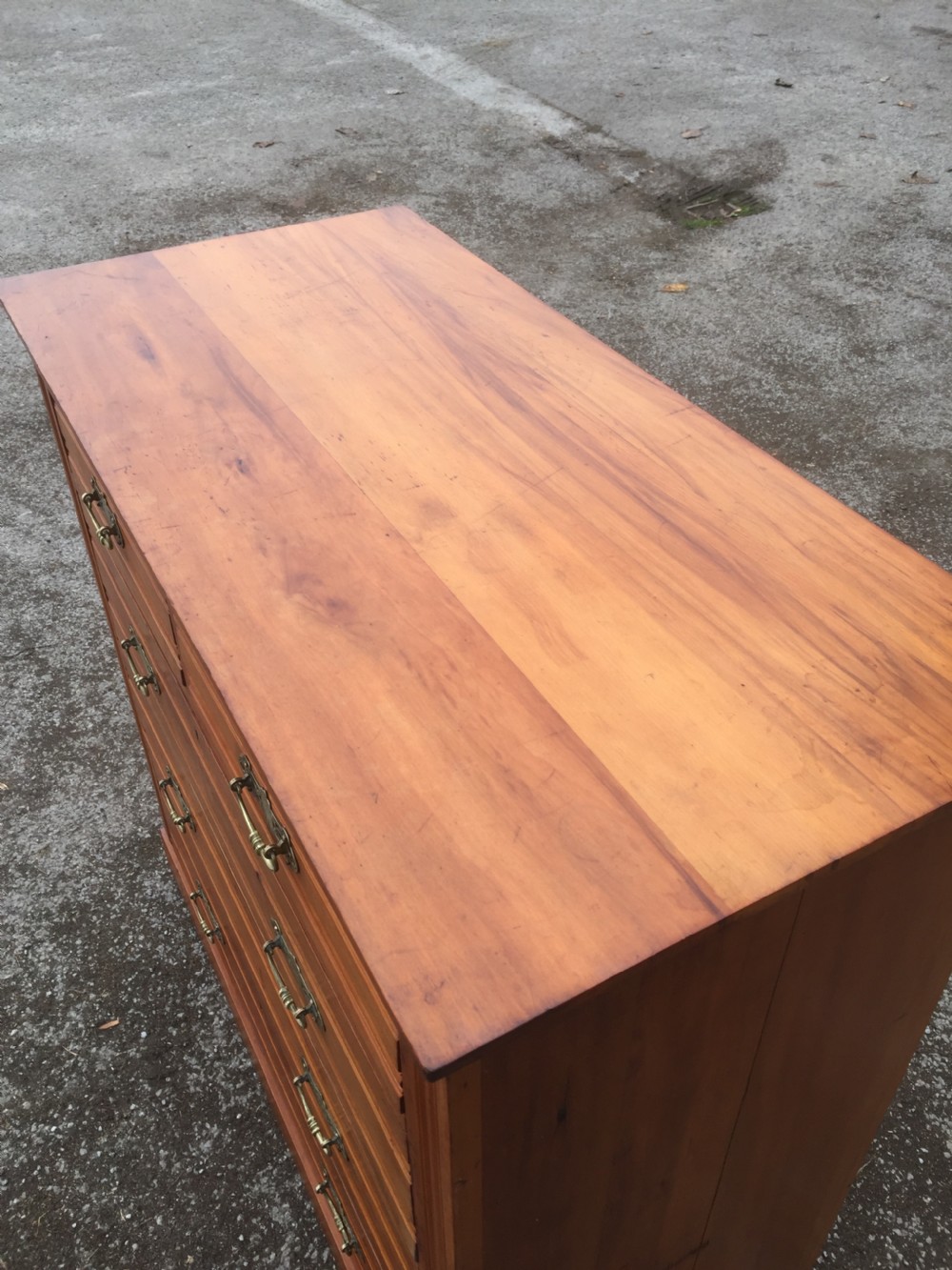 Nineteenth century satin walnut chest of drawers  View IV