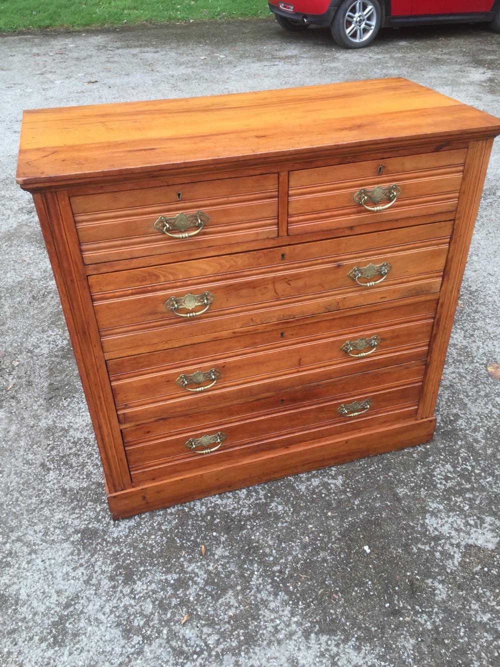 Nineteenth century satin walnut chest of drawers  View XI