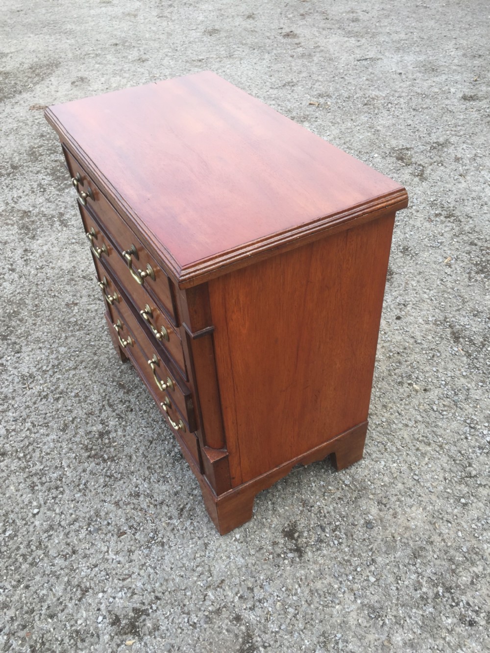 Half size walnut chest of drawers 52 cm high  View V