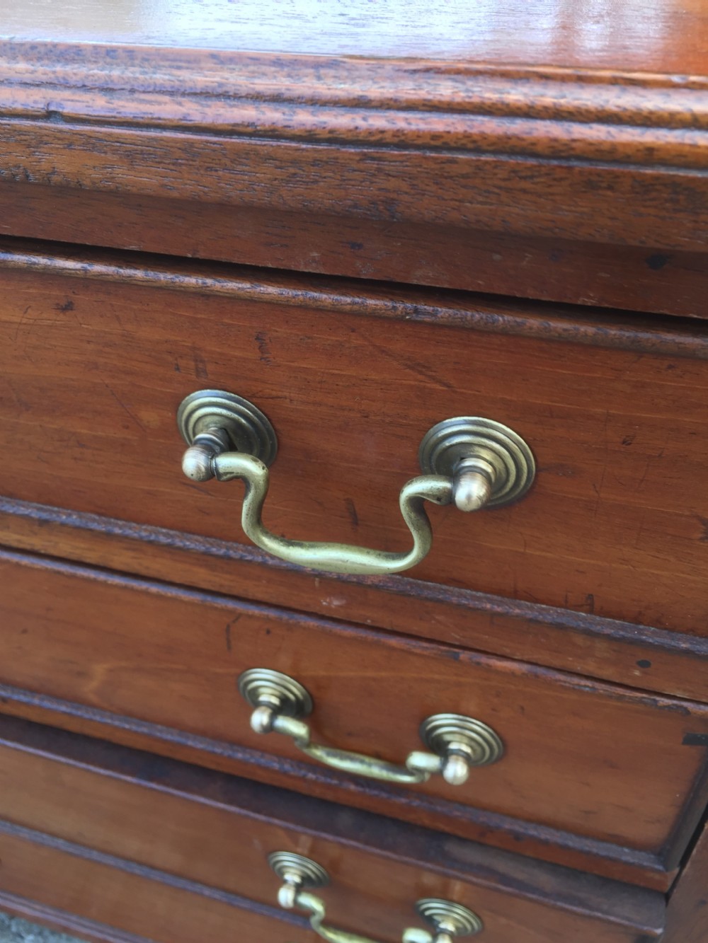 Half size walnut chest of drawers 52 cm high  View X