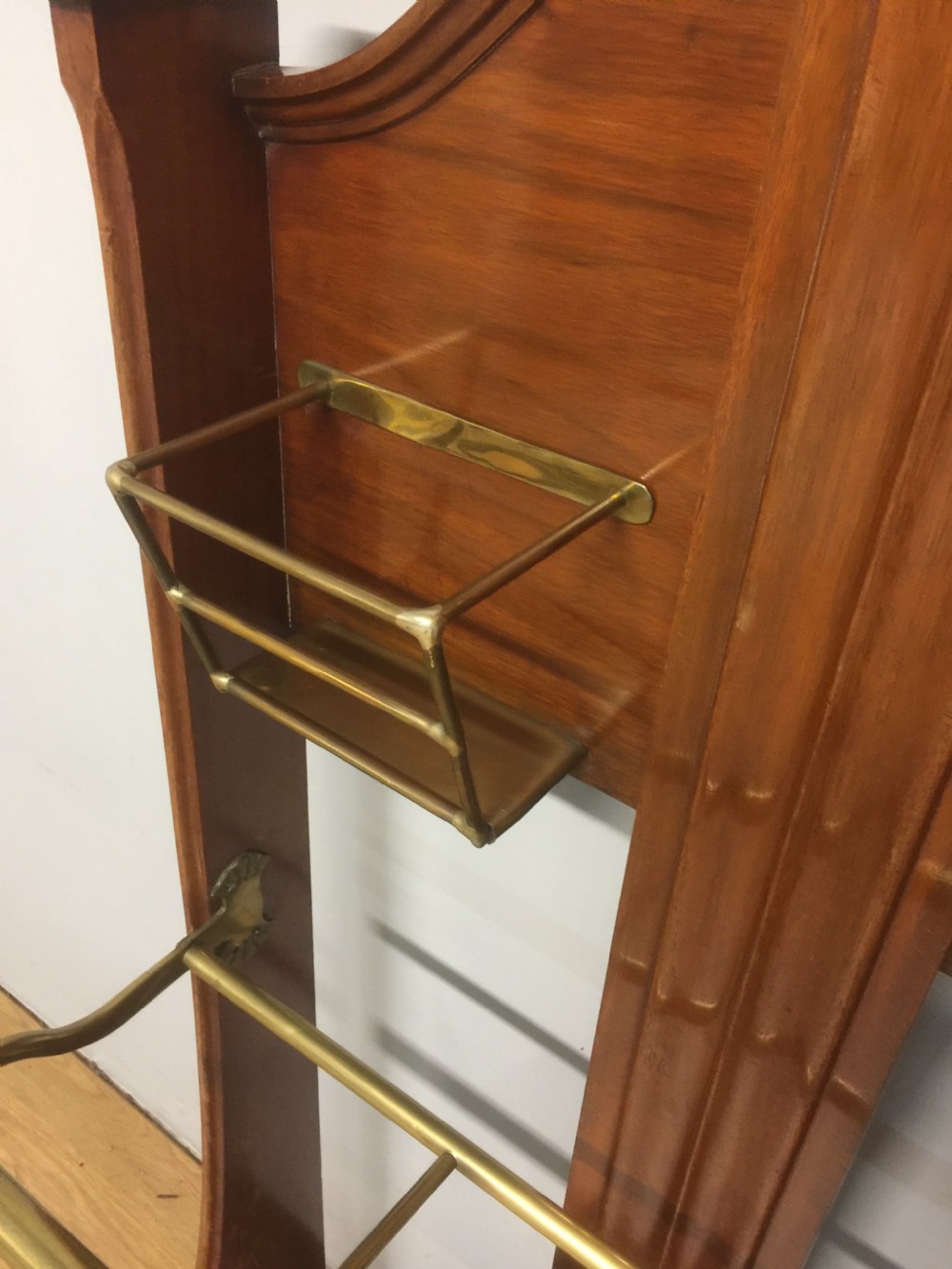 Walnut art nouveau stick stand circa 1890 View V