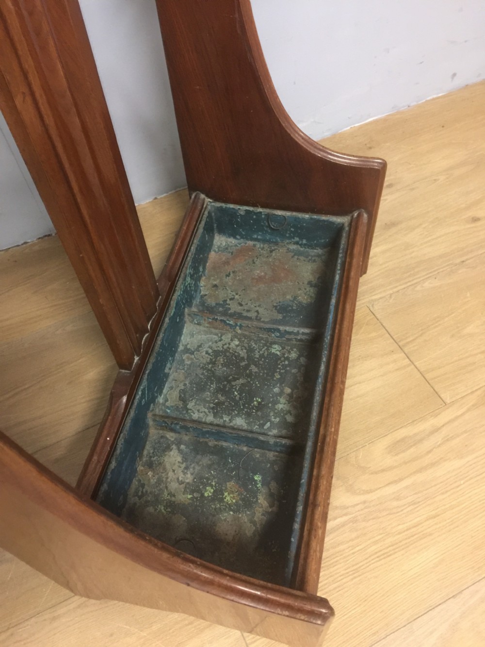 Walnut art nouveau stick stand circa 1890 View VII