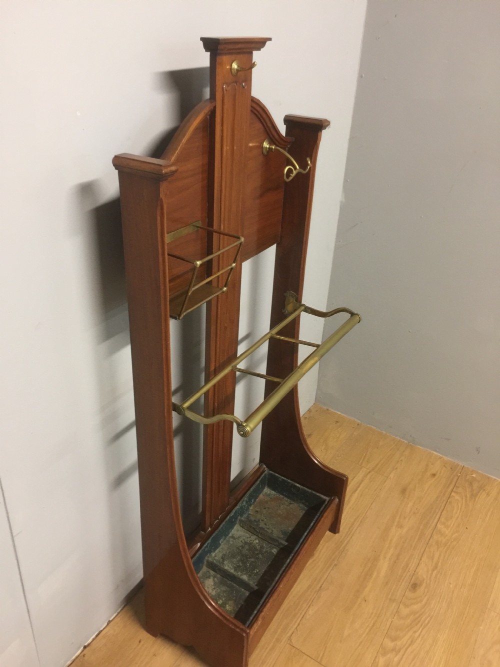Walnut art nouveau stick stand circa 1890 View VIII
