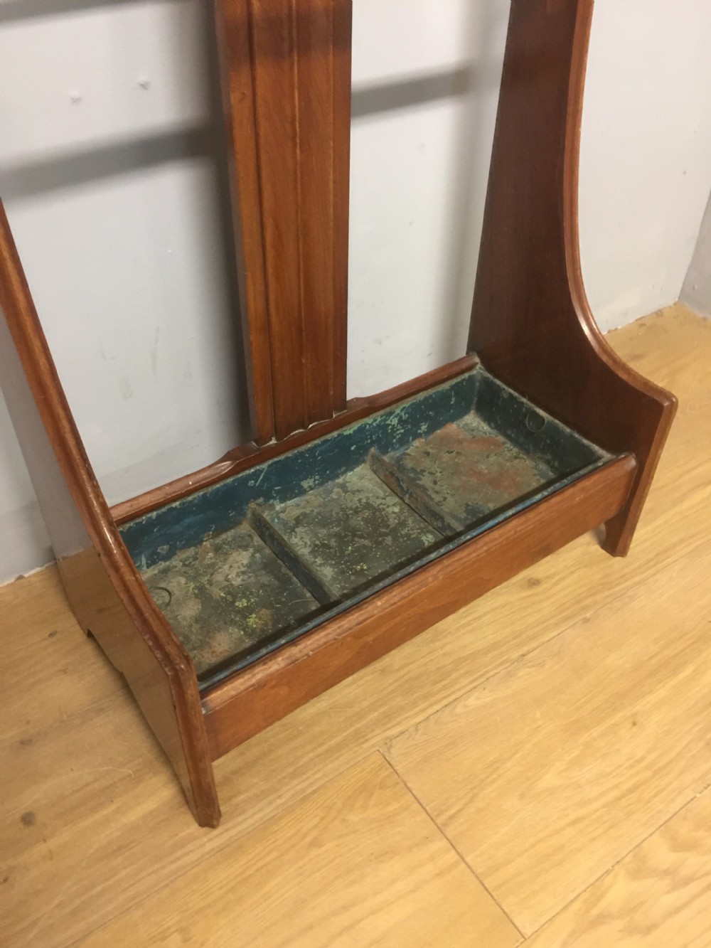 Walnut art nouveau stick stand circa 1890 View IX
