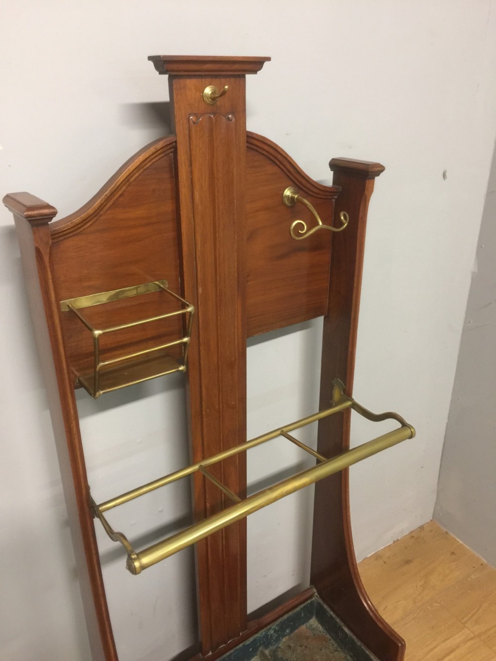 Walnut art nouveau stick stand circa 1890 View X