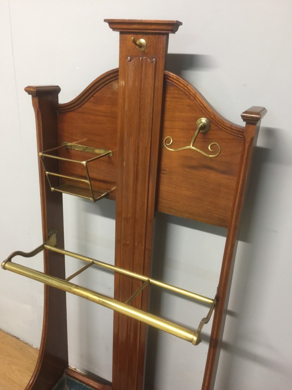Walnut art nouveau stick stand circa 1890 View XIII