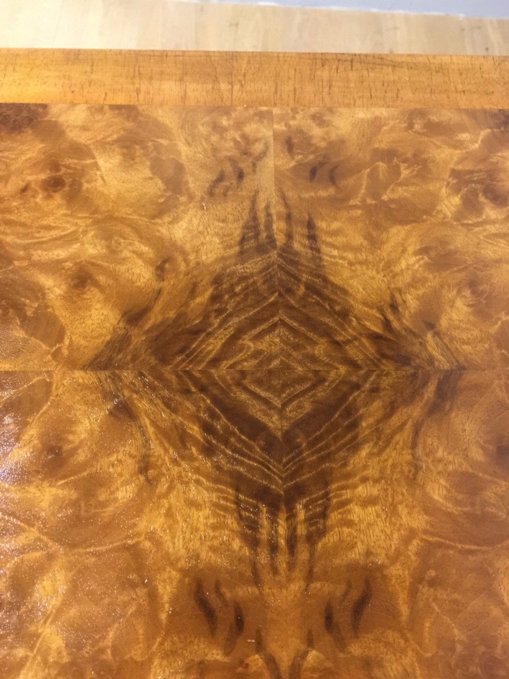 Burr walnut Queen Anne style card table  View XII