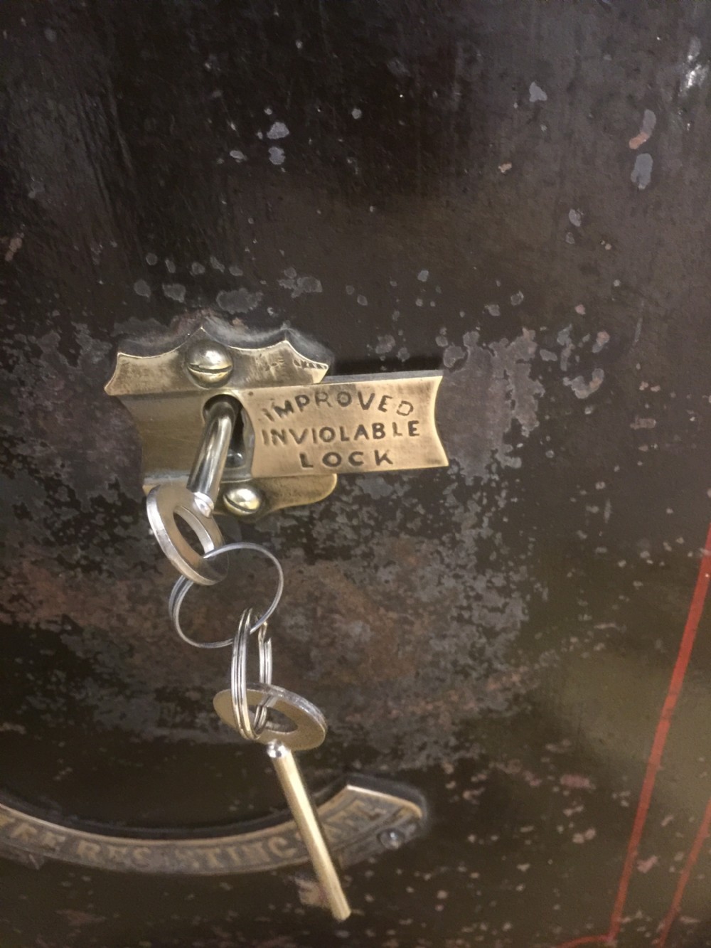 Edwardian safe in original condition by Jacob Cartwright Two Keys  View IX