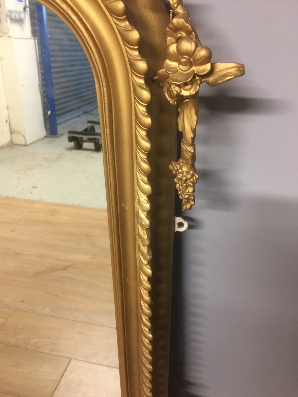 Nineteenth century giltwood carved overmantel mirror  View VII