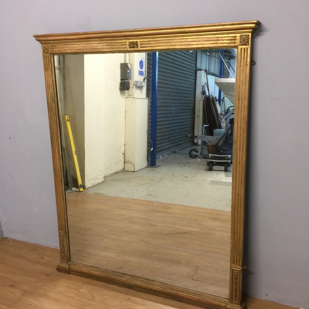 Nineteenth century gilded overmantel mirror