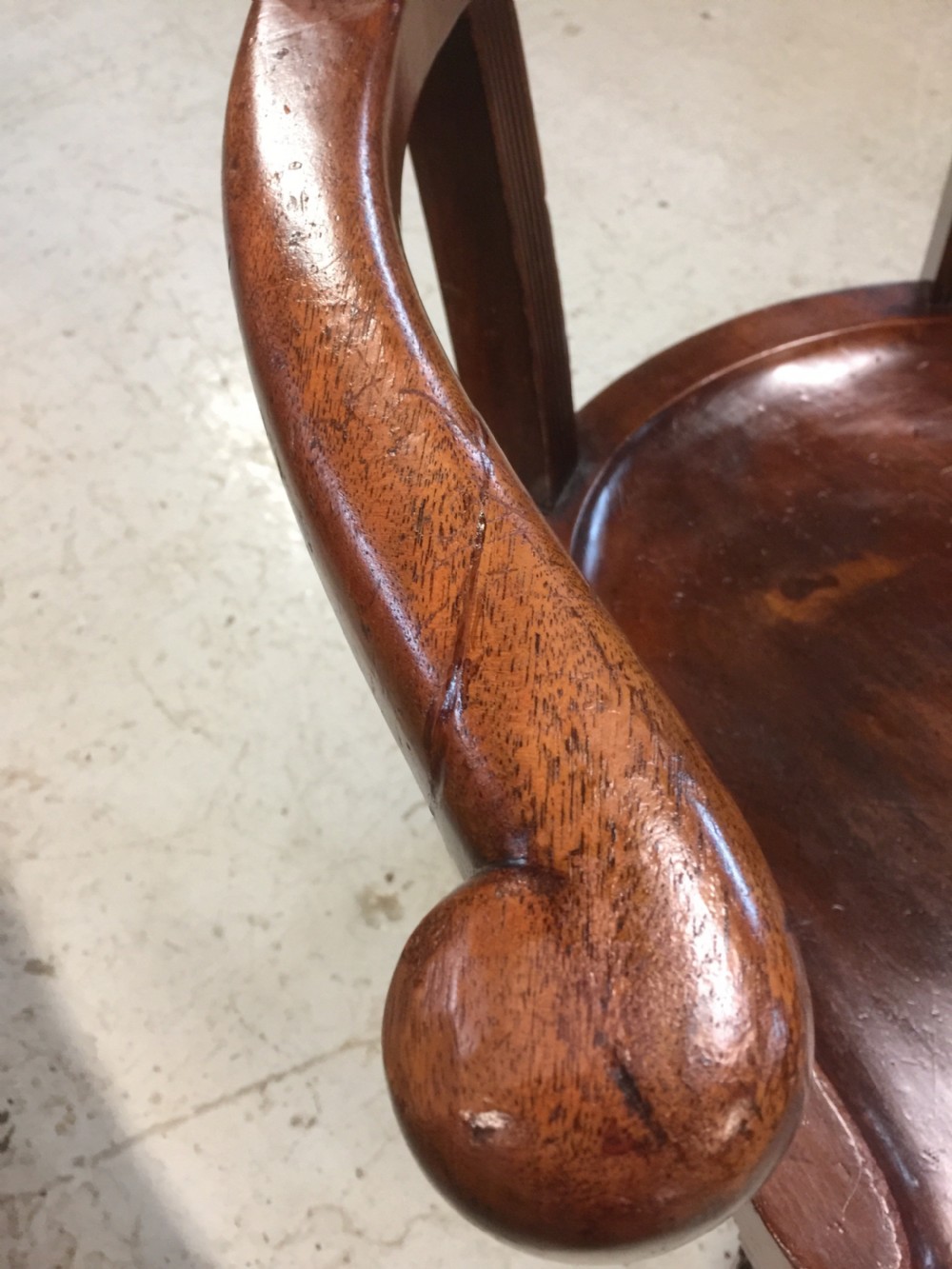 Late nineteenth century mahogany desk chair  View VI