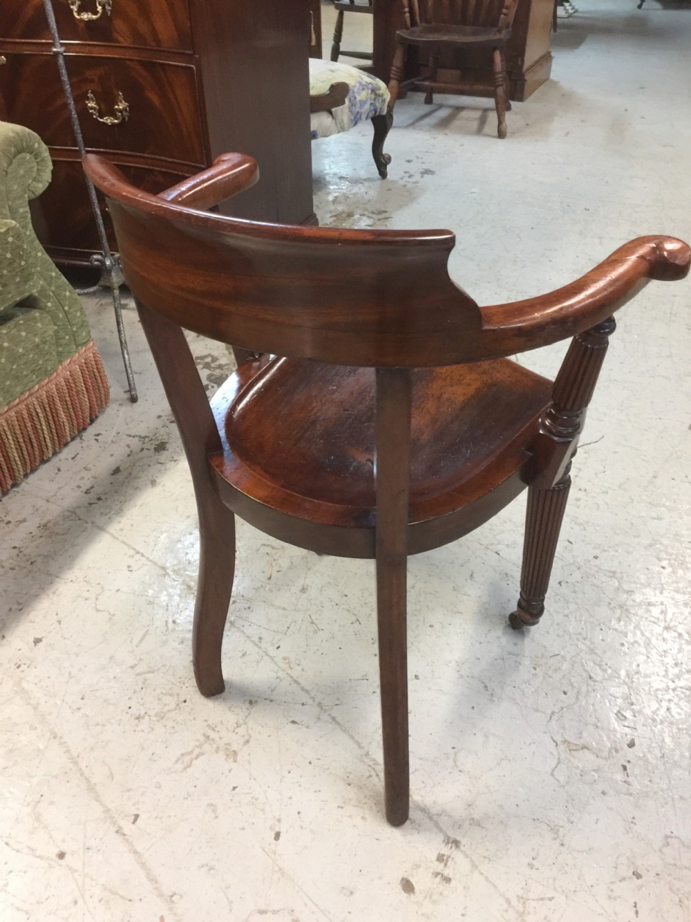 Late nineteenth century mahogany desk chair  View VII