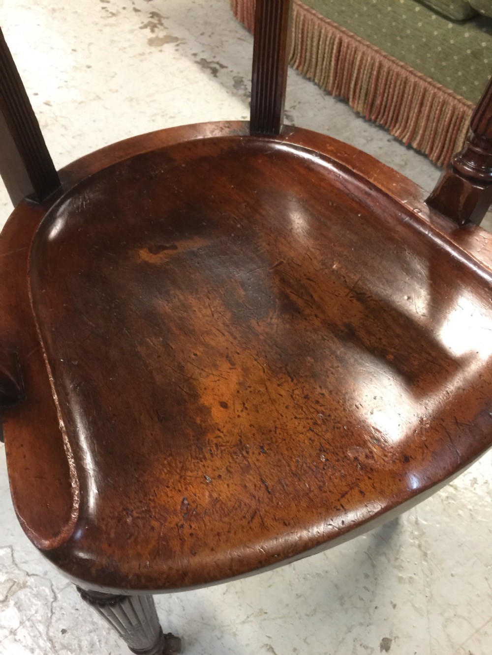 Late nineteenth century mahogany desk chair  View VIII
