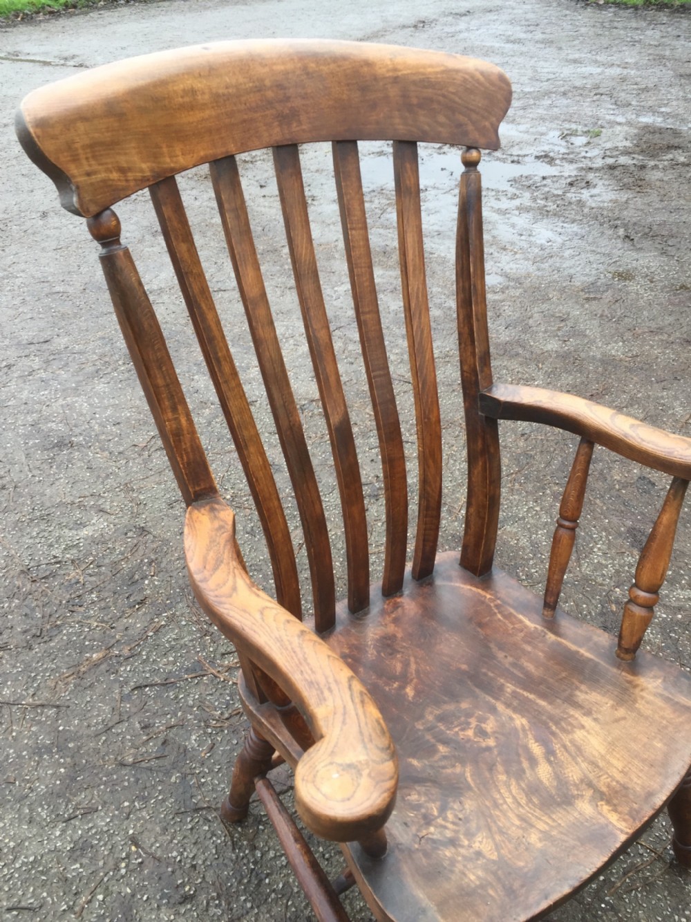 Nineteenth century  elm and beech Windsor chair View III