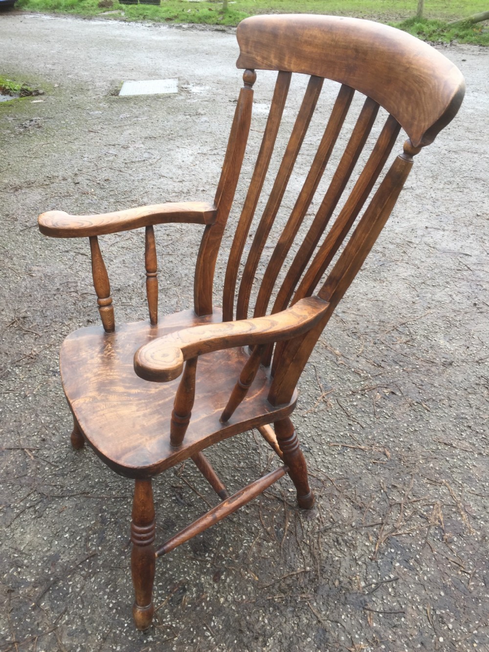 Nineteenth century  elm and beech Windsor chair View V