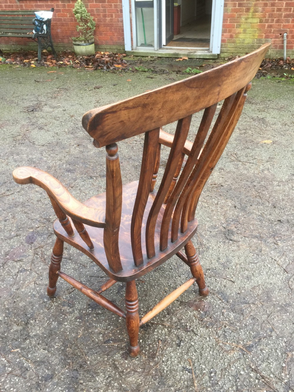 Nineteenth century  elm and beech Windsor chair View VI