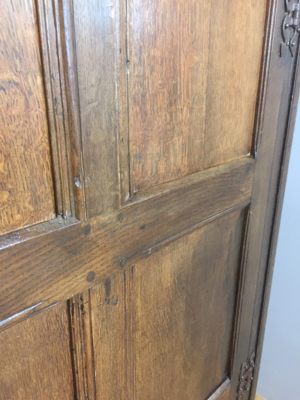 Nineteenth century oak panelled country house hall cupboard View VIII