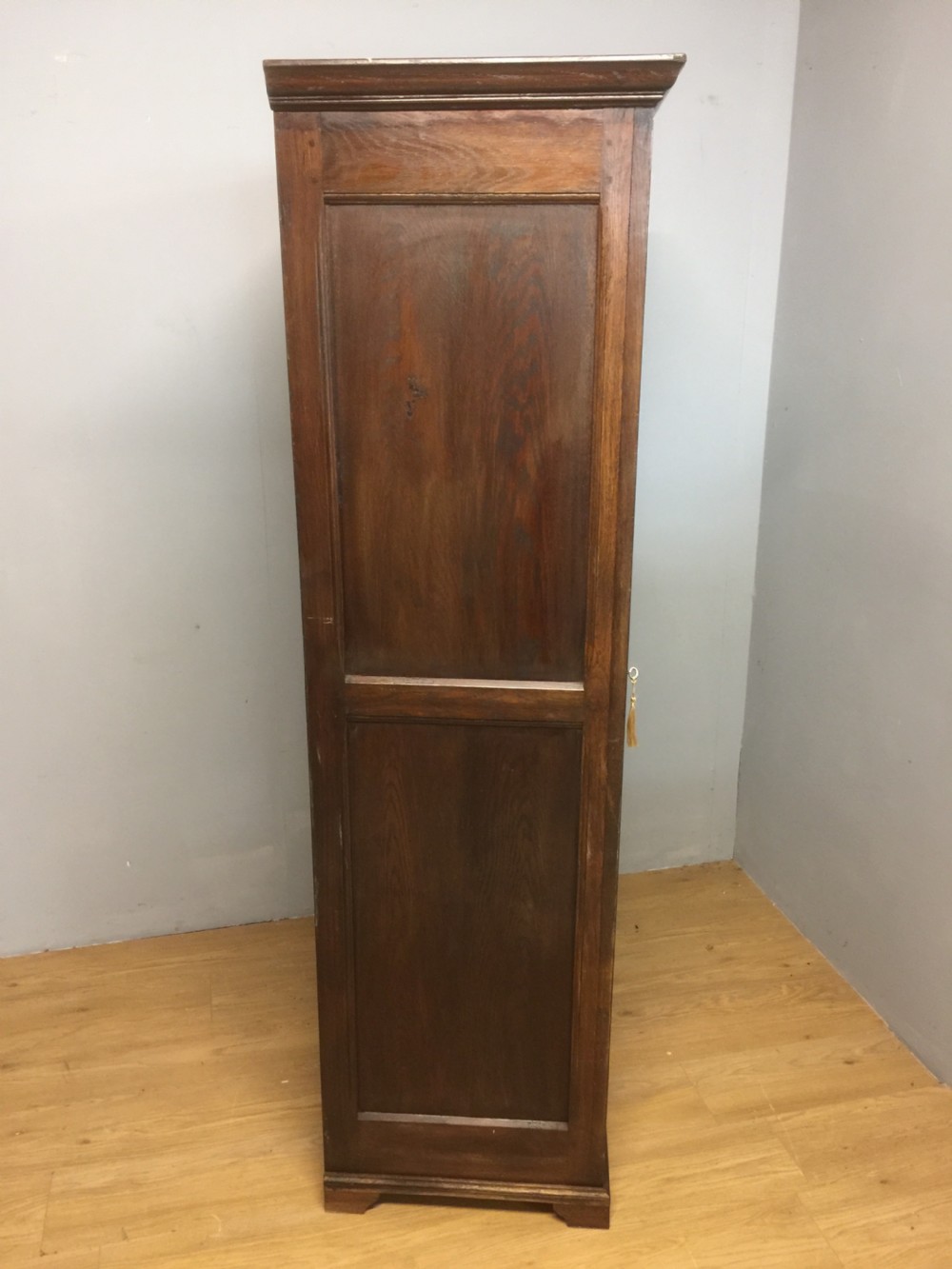 Nineteenth century oak panelled country house hall cupboard View IX