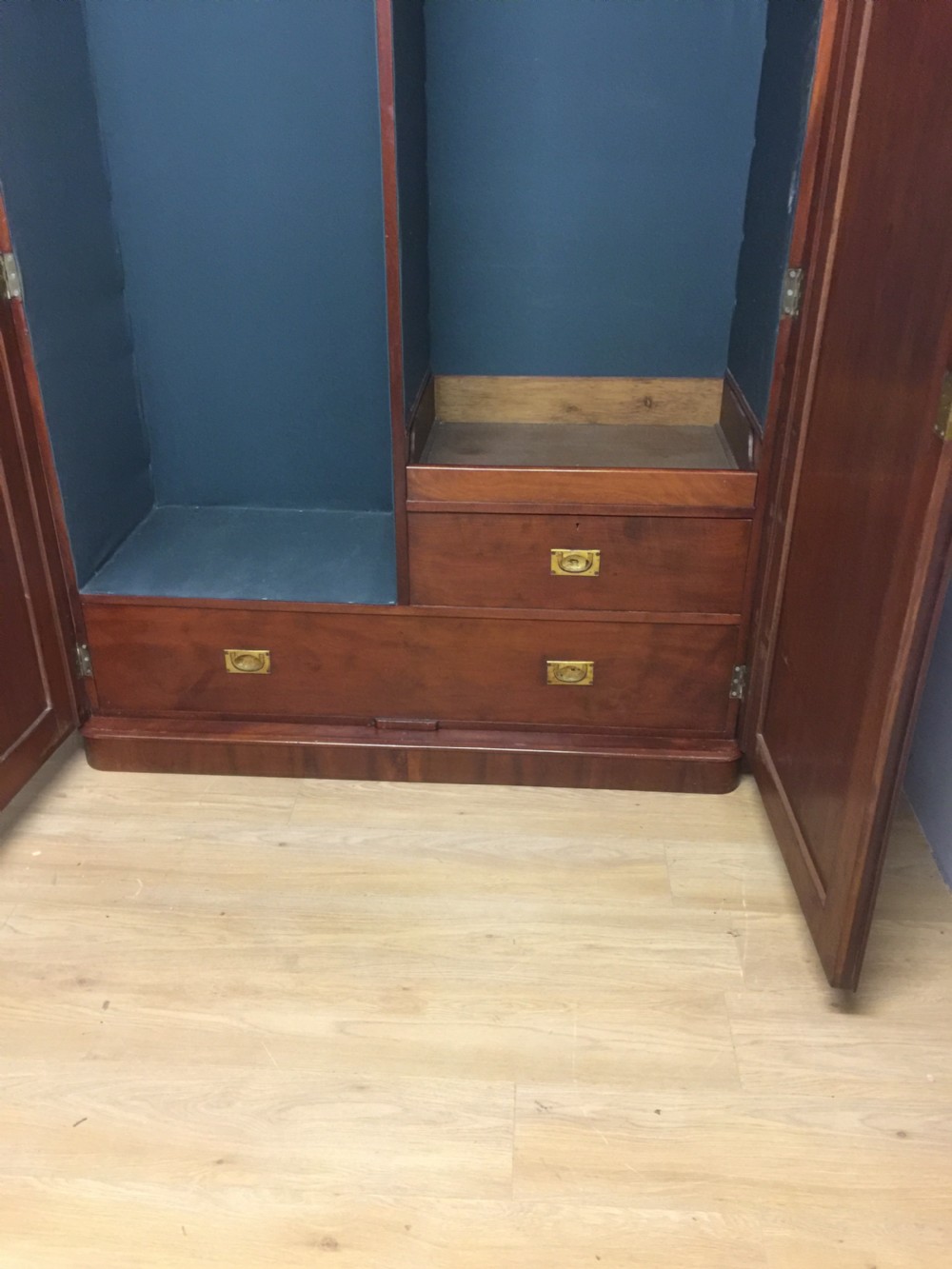 Nineteenth century two door flame mahogany wardrobe  View VIII