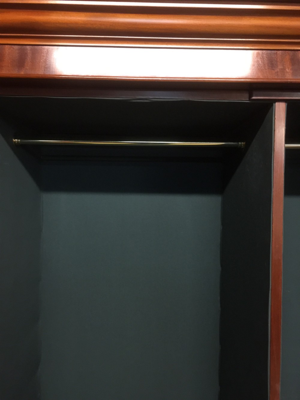 Nineteenth century two door flame mahogany wardrobe  View X