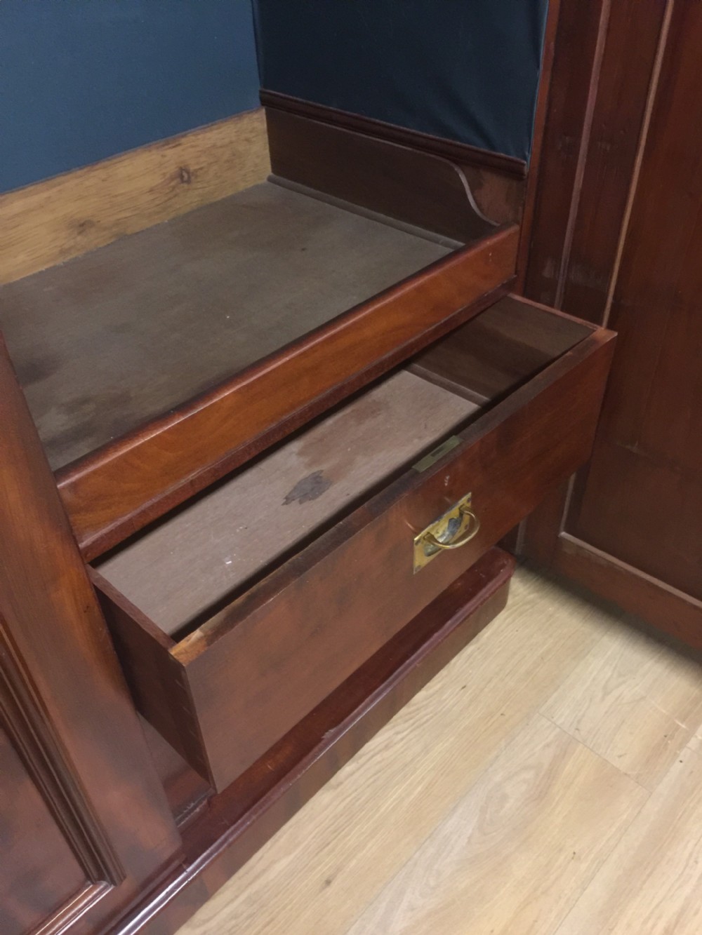 Nineteenth century two door flame mahogany wardrobe  View XII