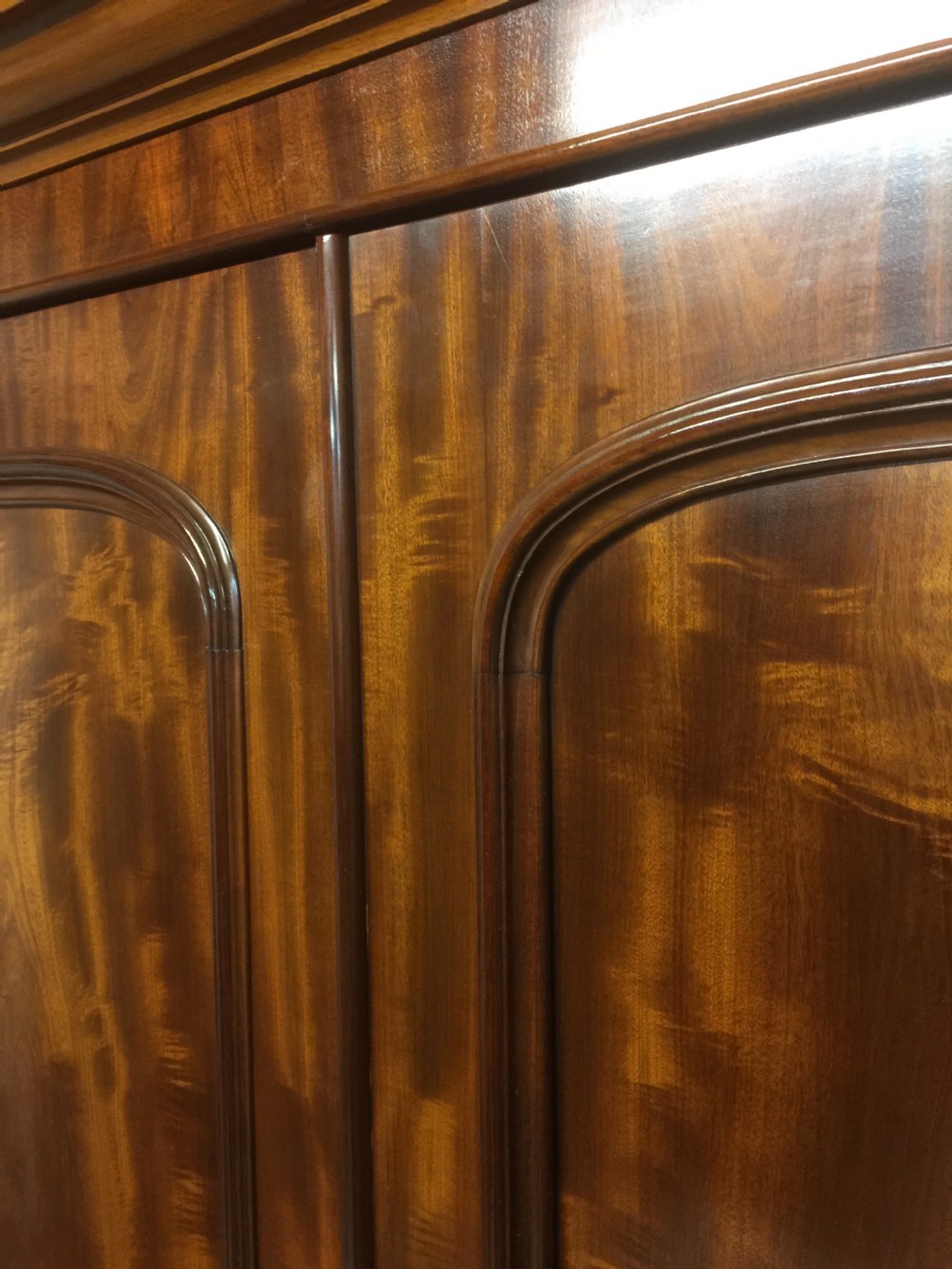 Nineteenth century two door flame mahogany wardrobe  View XIII