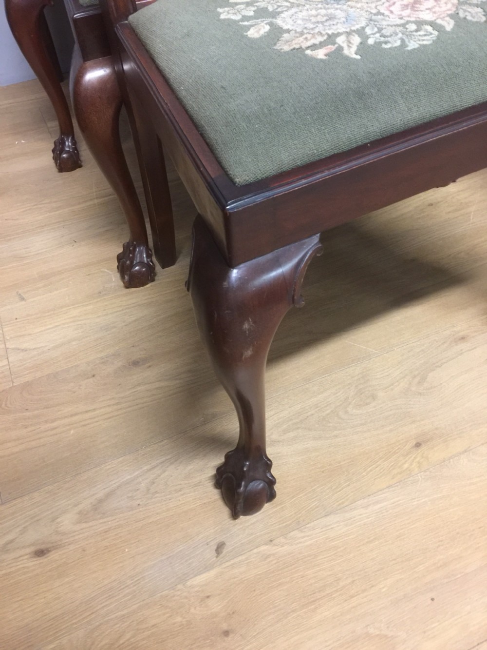 Set of six mahogany Chippendale style dining  chairs View III